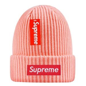 Supreme Coral Ribbed Beanie